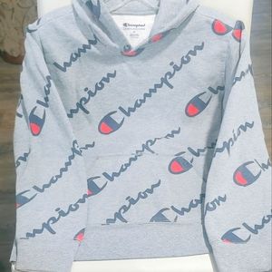 Boys Champion gray hoodie youth medium